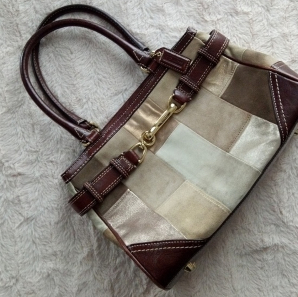 Coach Hampton Patchwork Leather HandBag